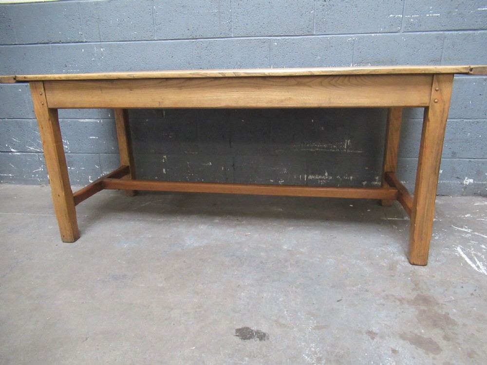 Antique  19th century ash wood farmhouse dining table View III