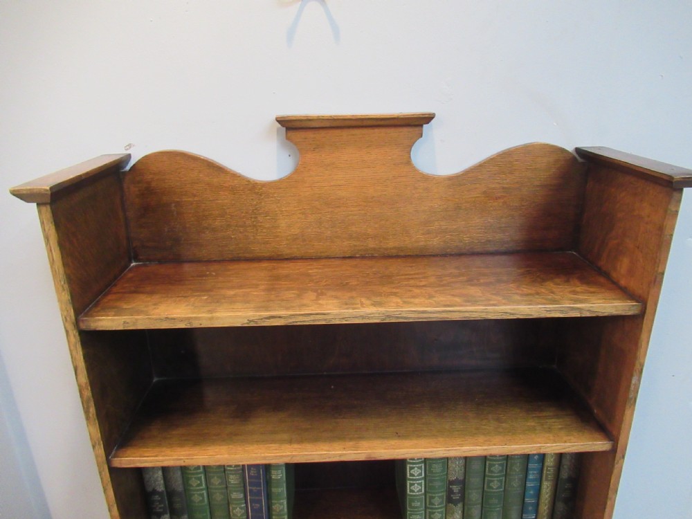 1920s   oak open bookcase  View V