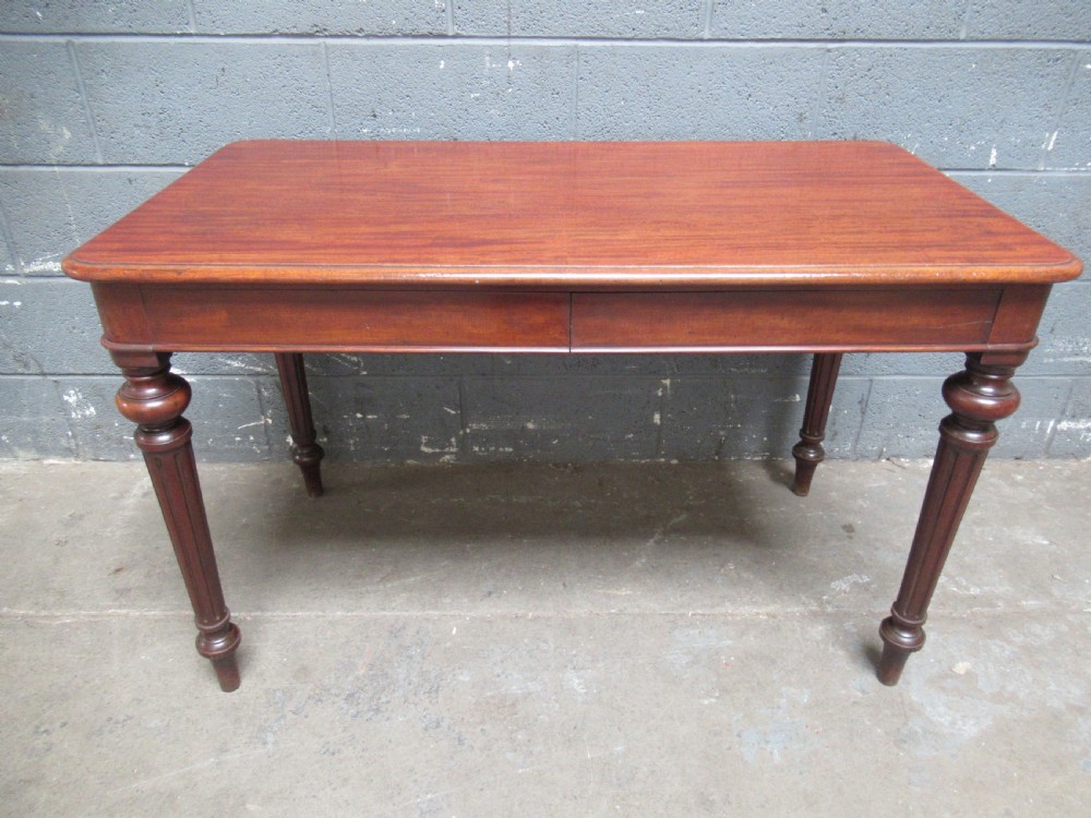 Victorian mahogany  two drawer   side table or desk