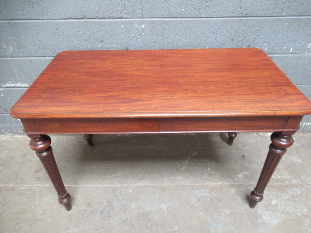 Victorian mahogany  two drawer   side table or desk View II