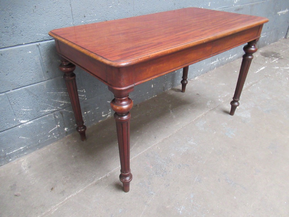 Victorian mahogany  two drawer   side table or desk View III
