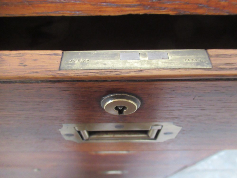 19th century oak military  campaign chest of drawers View XIV