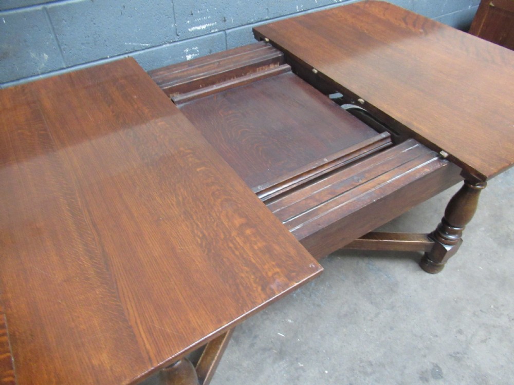 1920s Oak extending dining table View IV