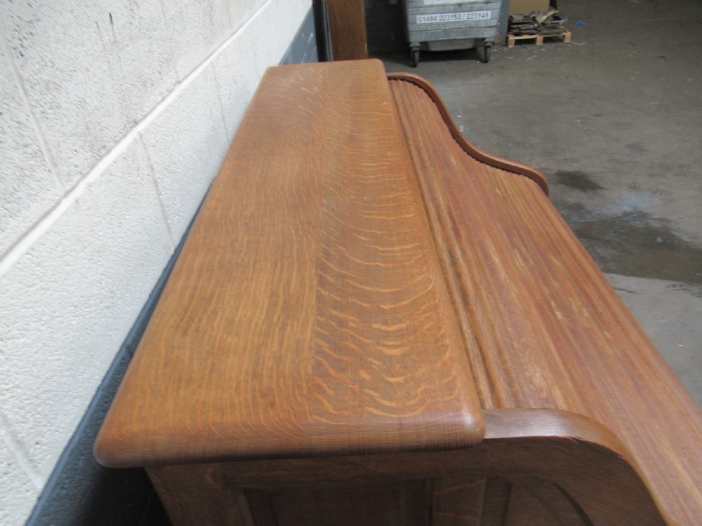 Large light oak roll top desk View X