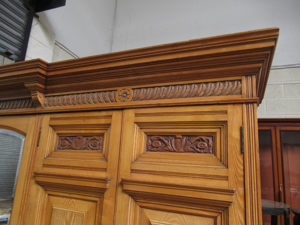 Late Victorian  ash wood   wardrobe  View IV