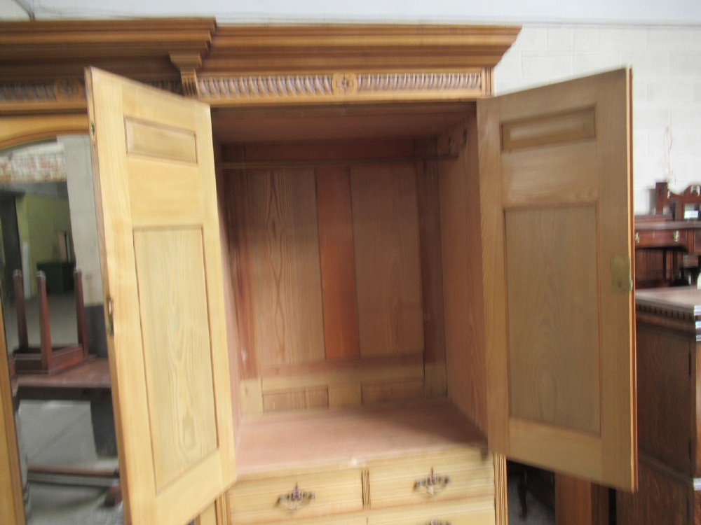 Late Victorian  ash wood   wardrobe  View VII