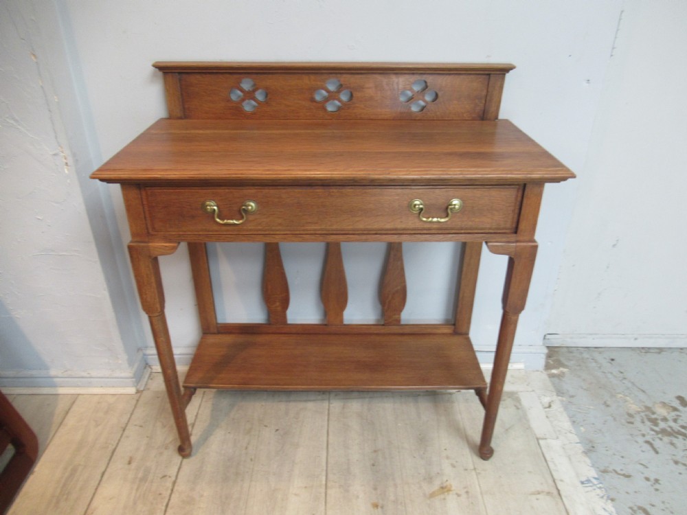 Oak  Arts and Crafts period  side  table View II