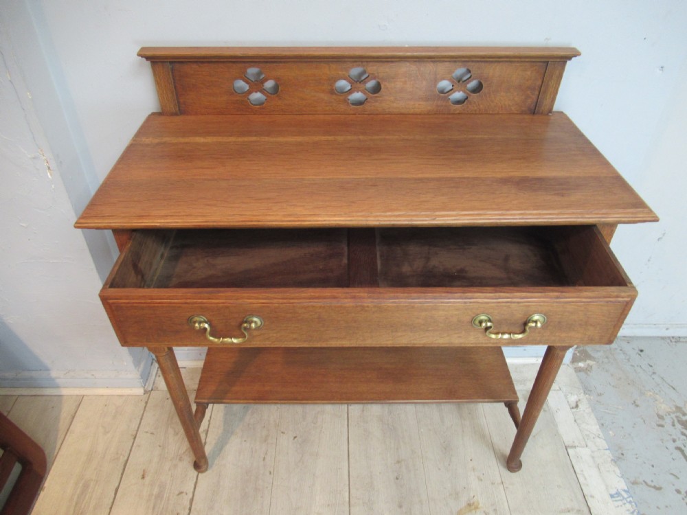 Oak  Arts and Crafts period  side  table View V