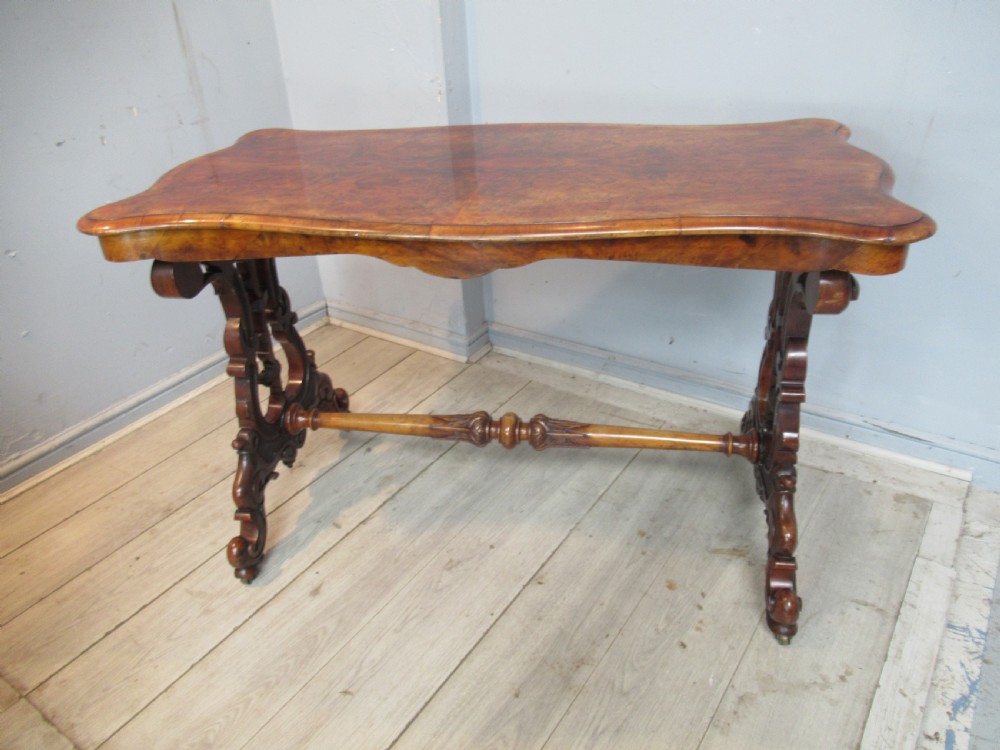 19th century burr walnut  side table  View II