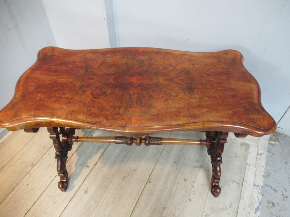 19th century burr walnut  side table  View IV
