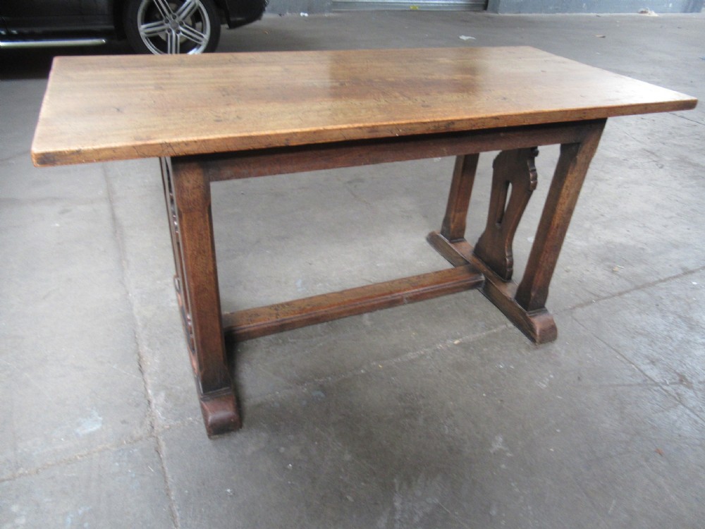 Oak refectory dining  table  View II