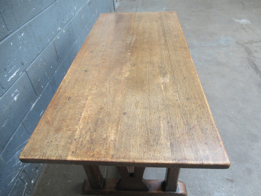 Oak refectory dining  table  View III