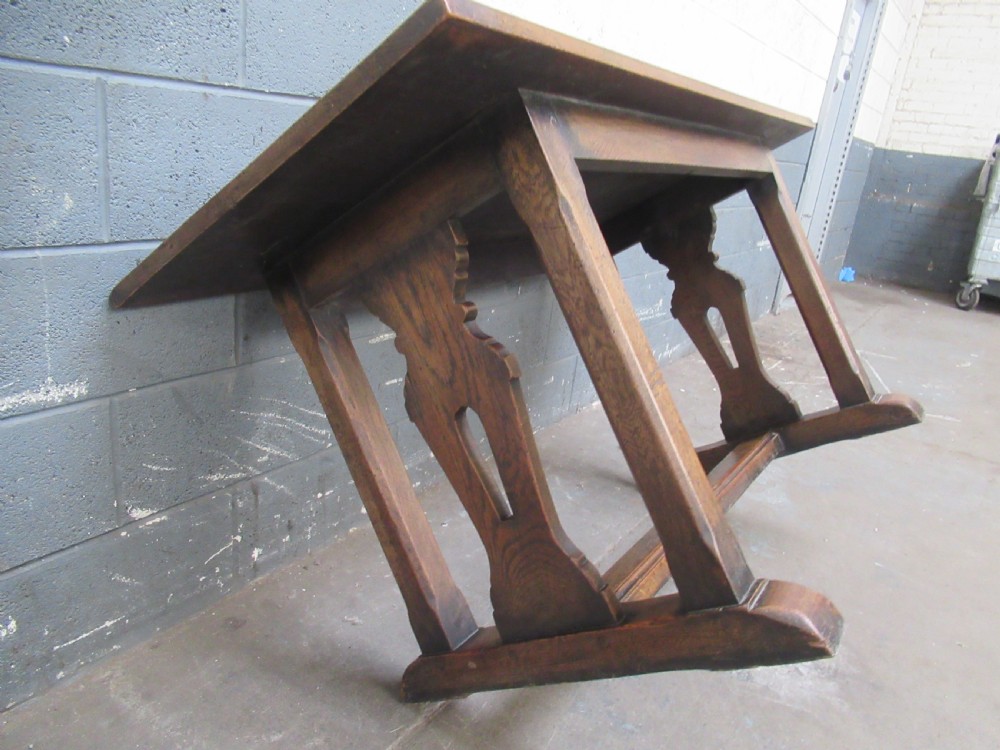 Oak refectory dining  table  View IV