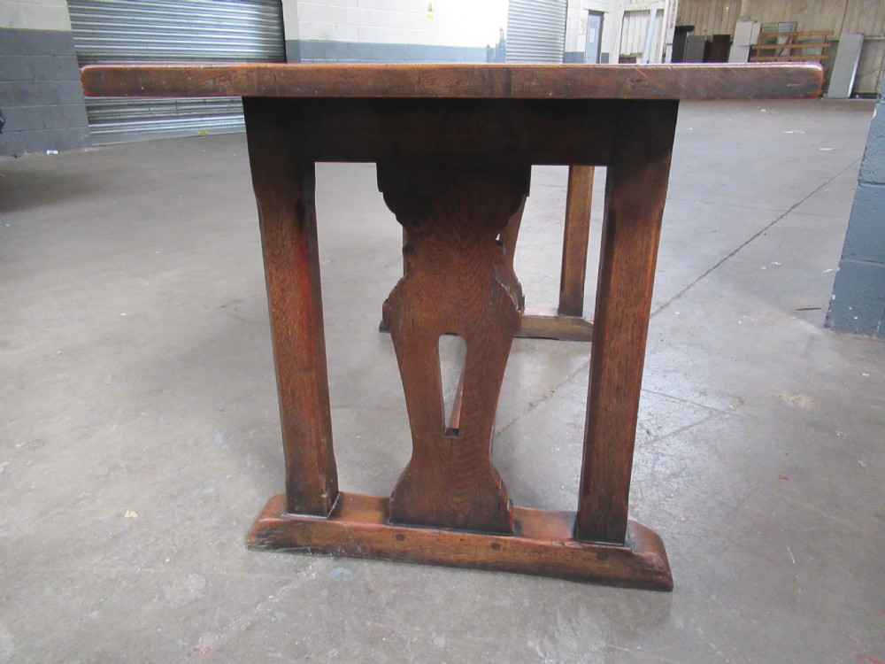 Oak refectory dining  table  View V