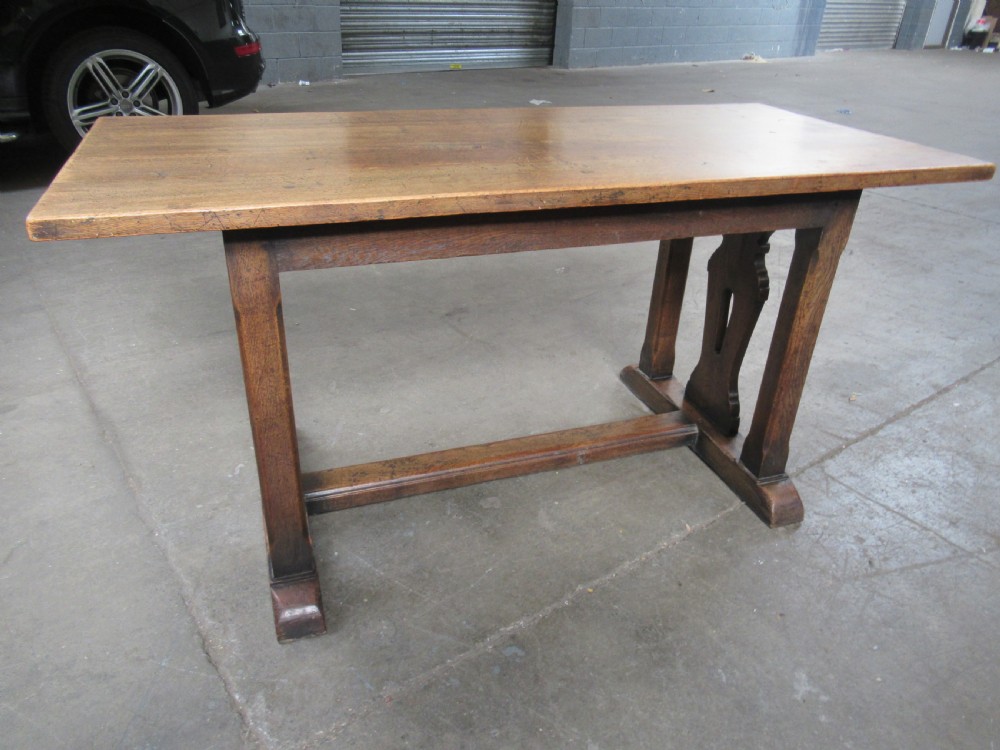 Oak refectory dining  table  View VII