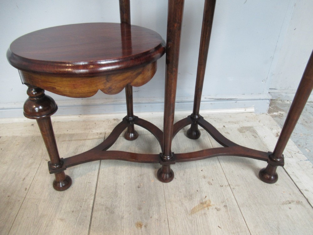 Unusual  mahogany plant or display stand  View III