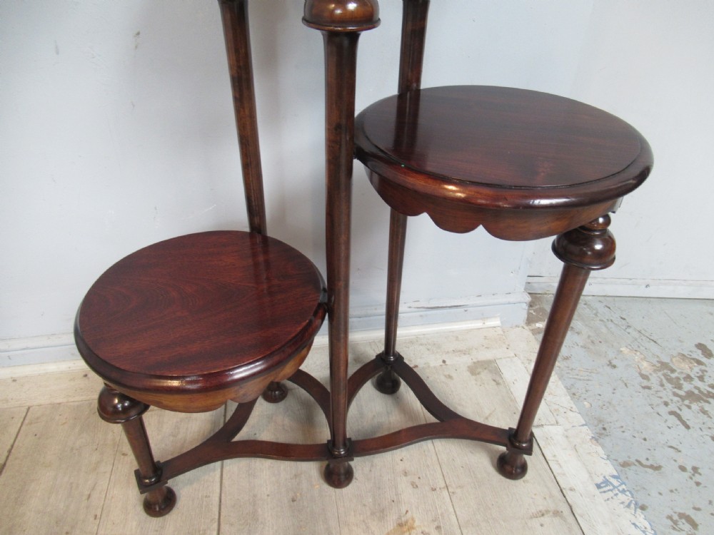 Unusual  mahogany plant or display stand  View IV