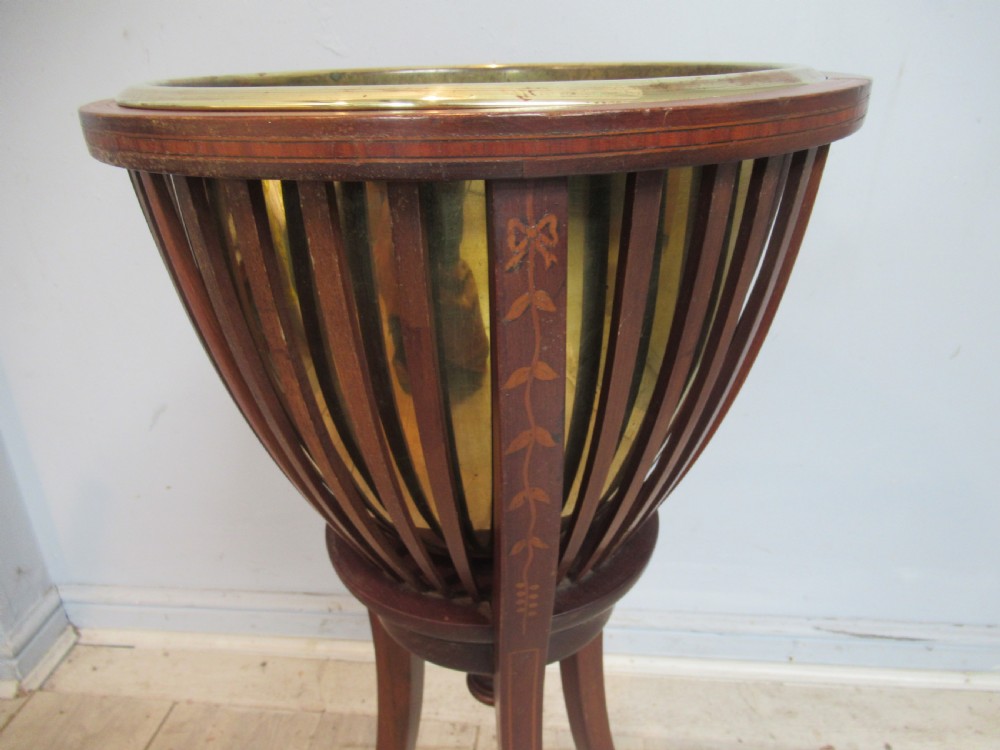Edwardian mahogany plant holder  View VIII
