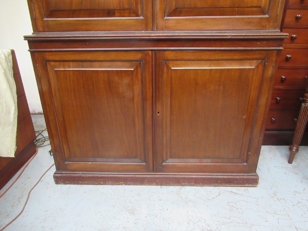 Large late Victorian mahogany cupboard View III