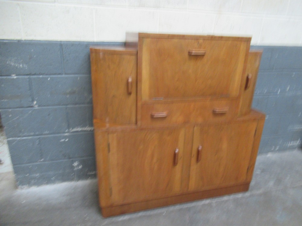 Walnut art deco  drinks cabinet View VII