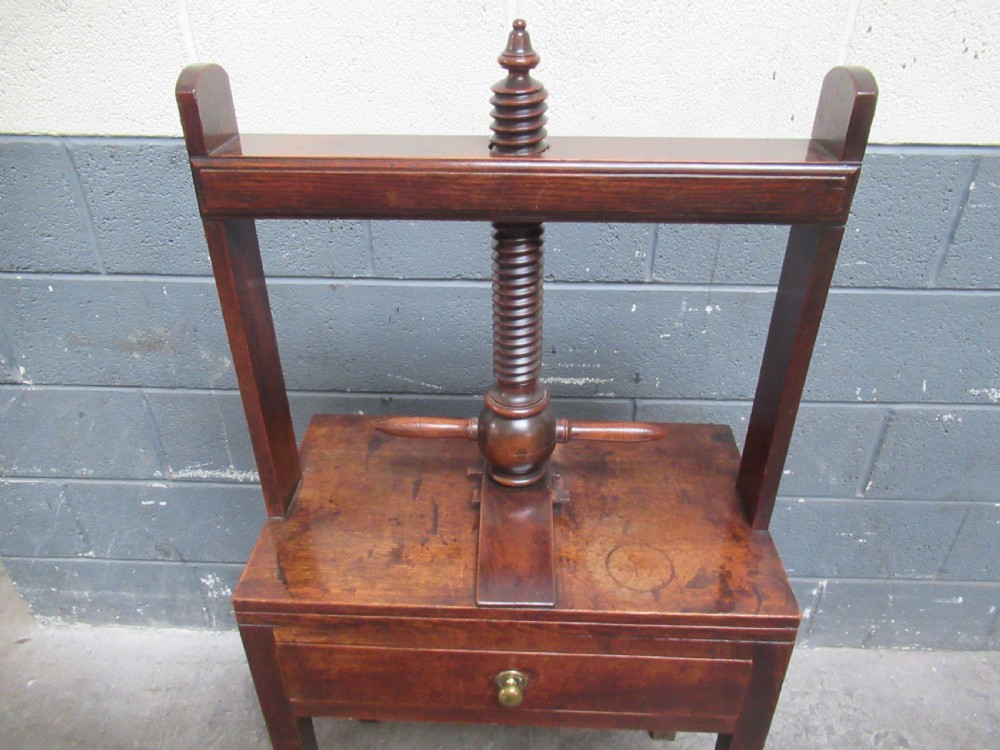 Decorative late 18th century  oak book press View II
