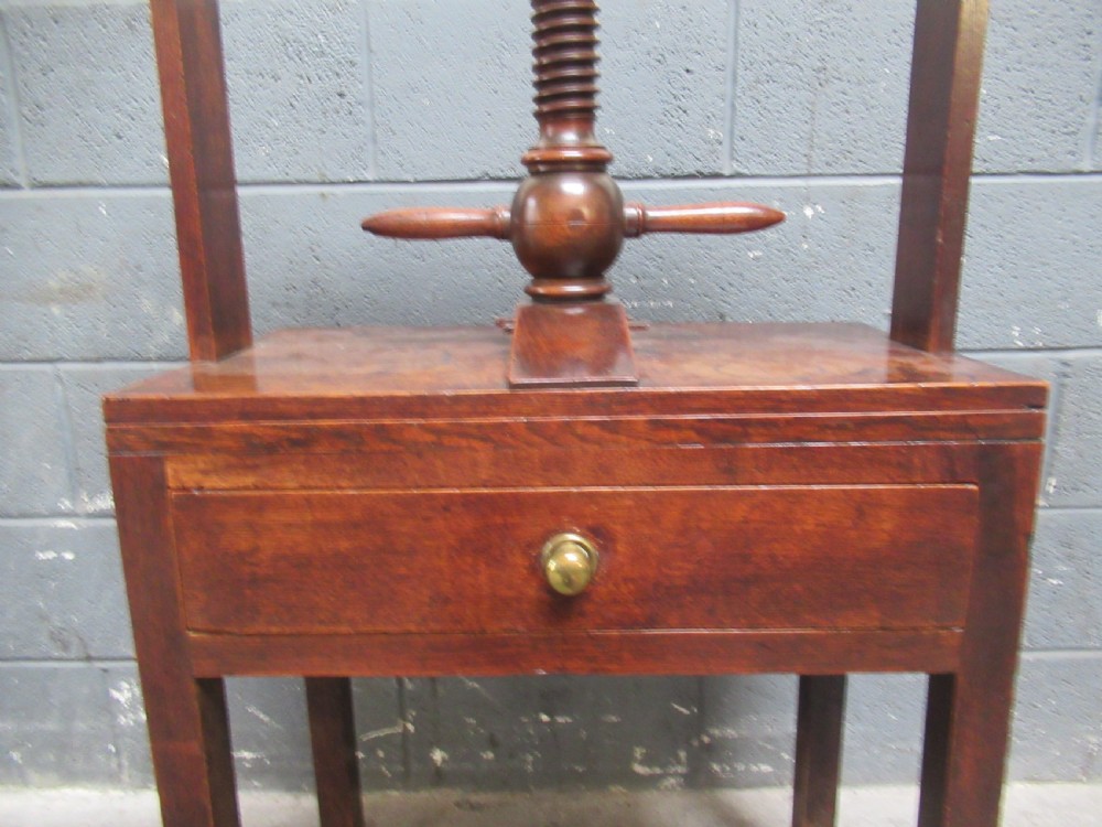 Decorative late 18th century  oak book press View IV