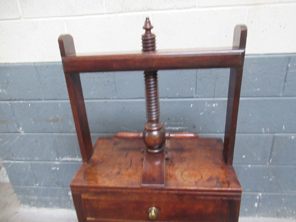 Decorative late 18th century  oak book press View VIII