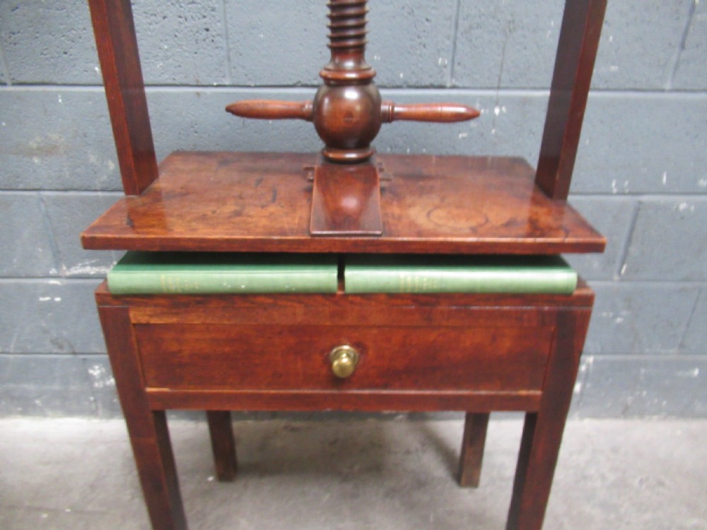 Decorative late 18th century  oak book press View IX