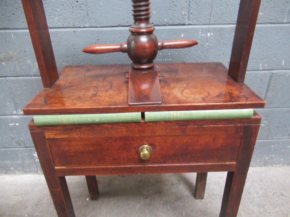 Decorative late 18th century  oak book press View X