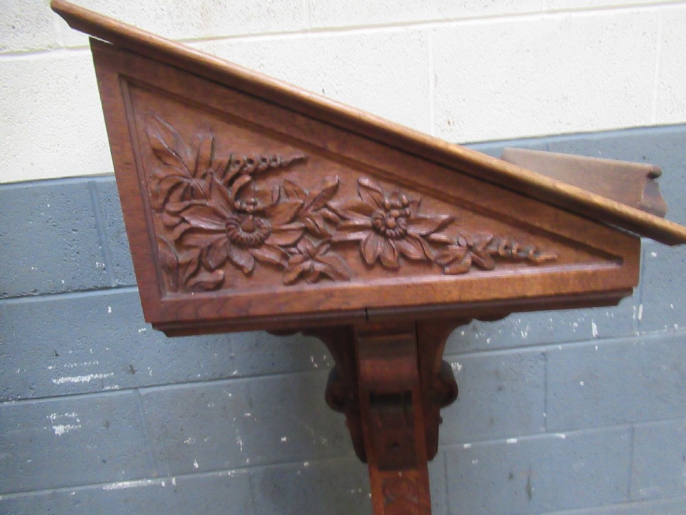 Late Victorian  oak  Lectern stand View X
