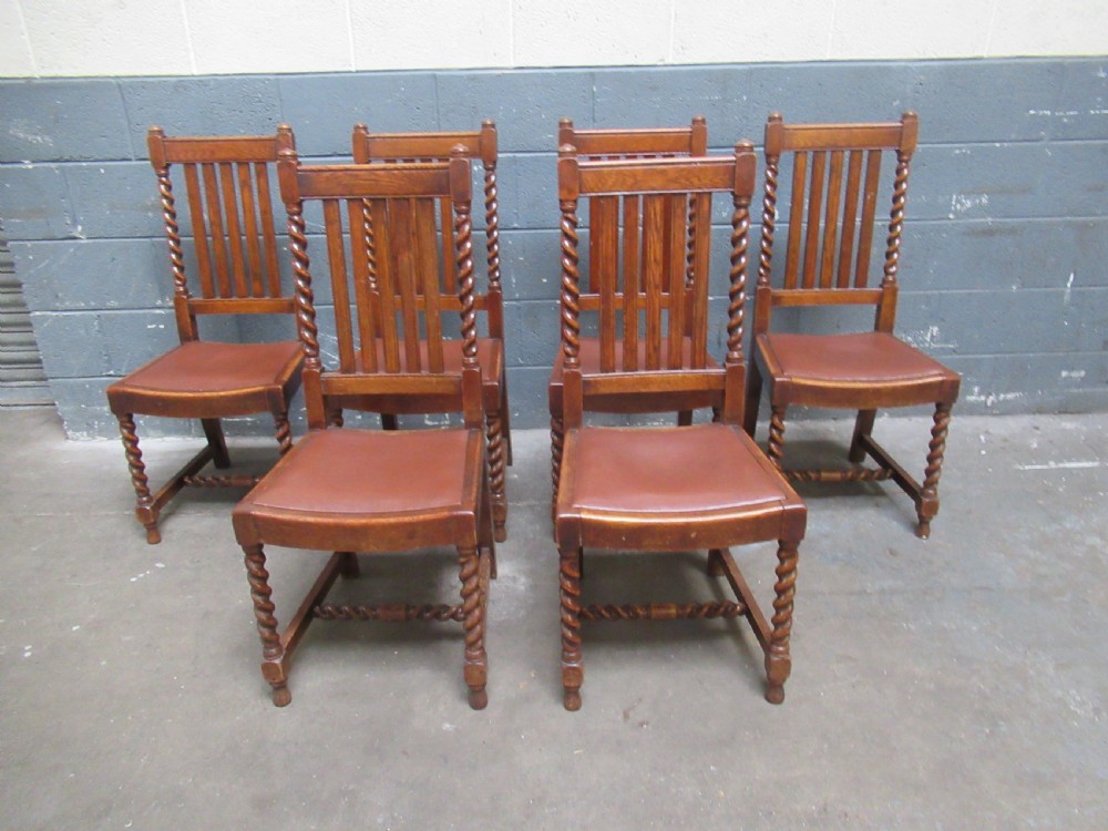 Oval oak extending dining table and set of six  dining chairs View X