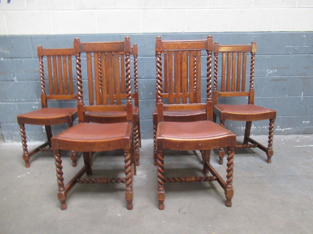 Oval oak extending dining table and set of six  dining chairs View XI