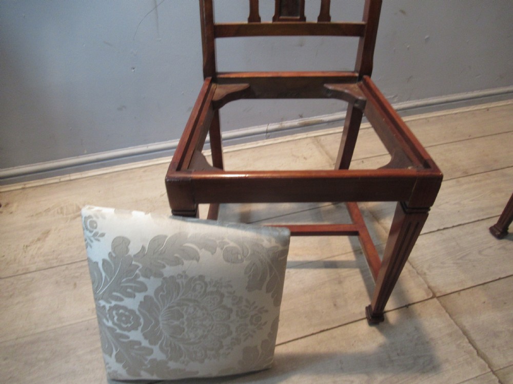 Set of eight Edwardian  mahogany  dining chairs View IX
