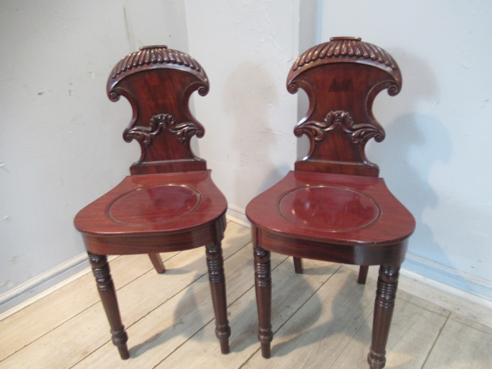 Pair of Regency period  side chairs