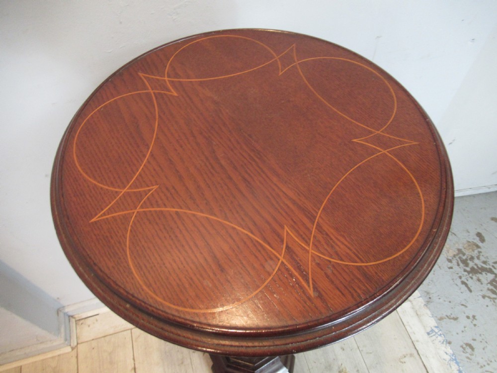 Victorian  oak  Gothic    pedestal or figure stand  View VIII