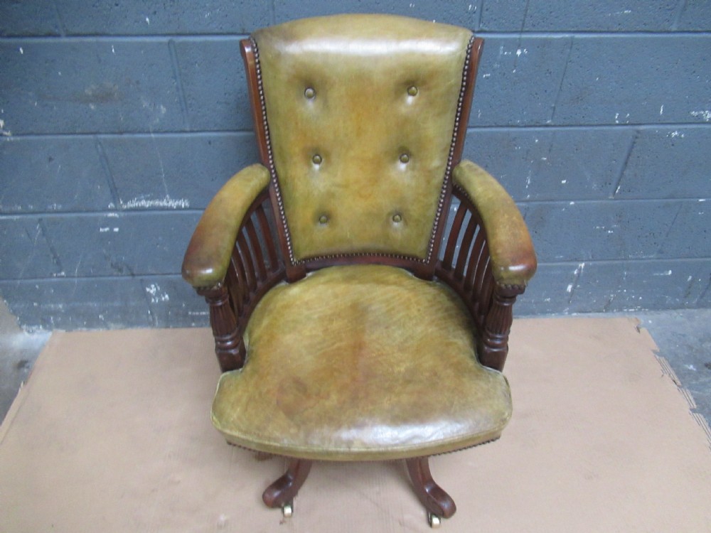 19th Century  mahogany swivel arm chair View IV