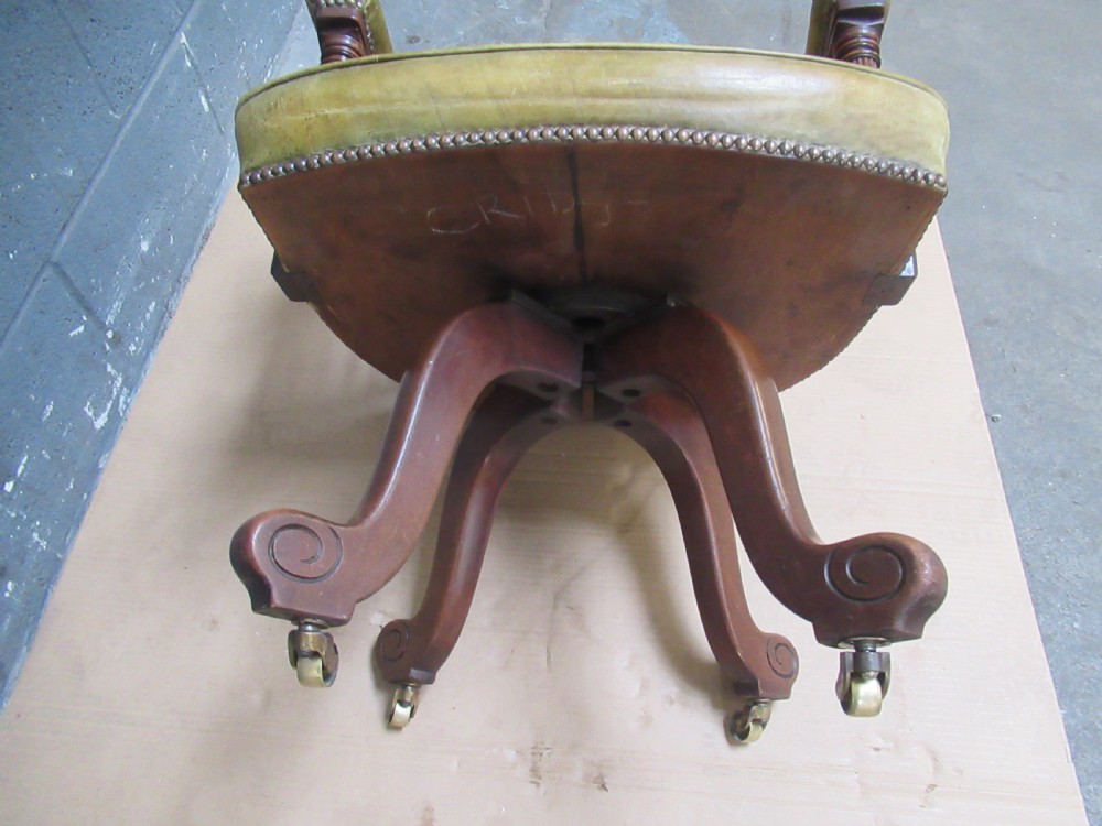 19th Century  mahogany swivel arm chair View VII