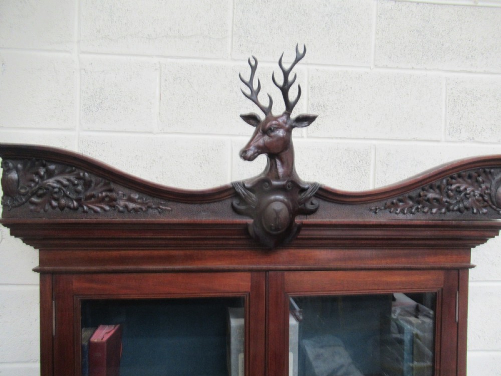 Victorian mahogany cupboard bookcase  View XIX