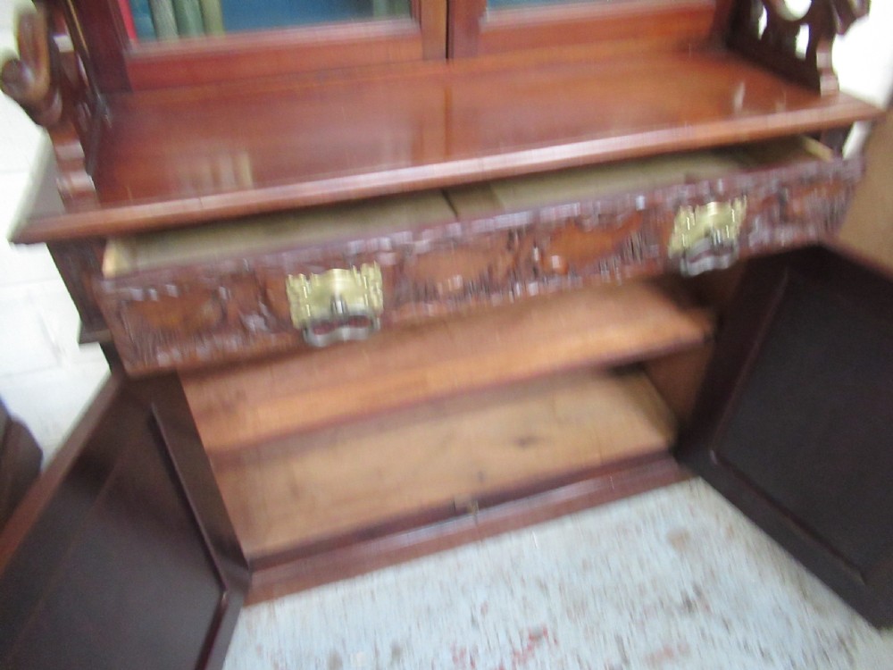 Victorian mahogany cupboard bookcase  View XXI