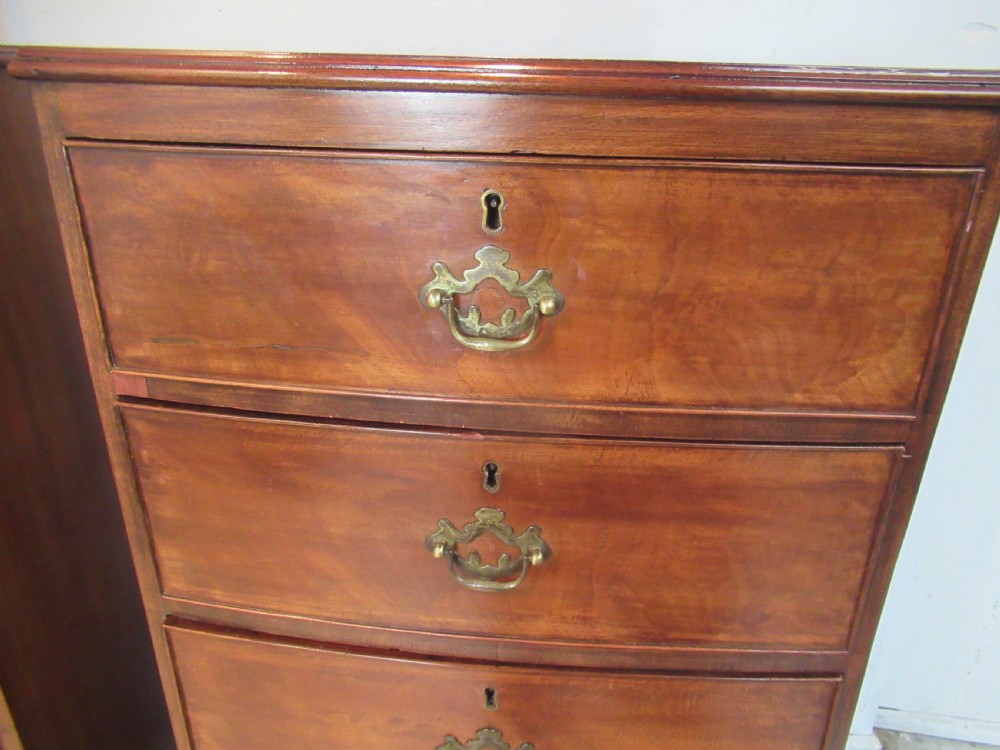 Pair of mahogany bow front chests of drawers View VIII