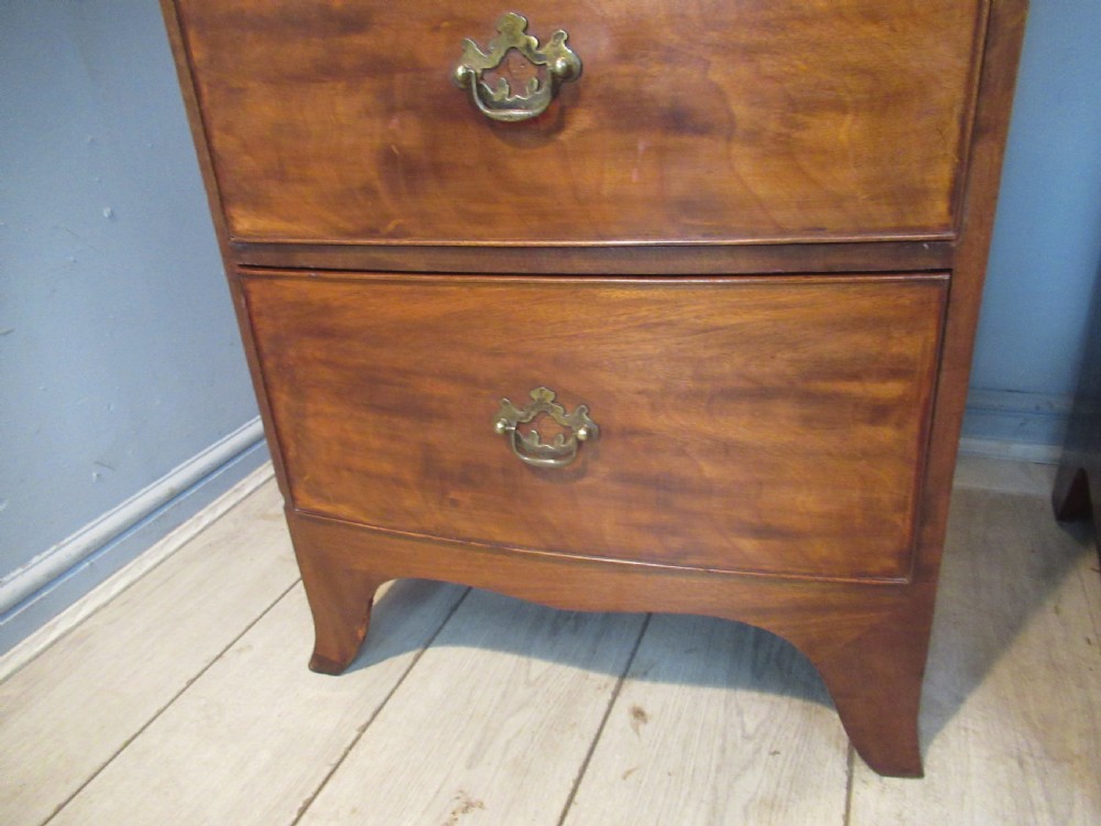 Pair of mahogany bow front chests of drawers View IX