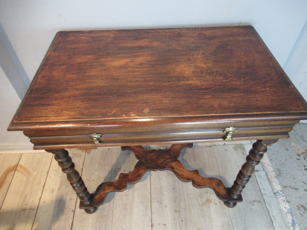 Oak Victorian period    side table  View III