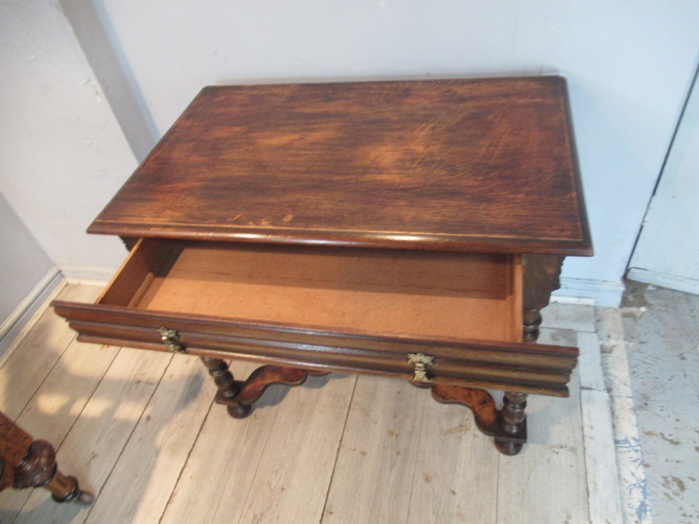Oak Victorian period    side table  View IX