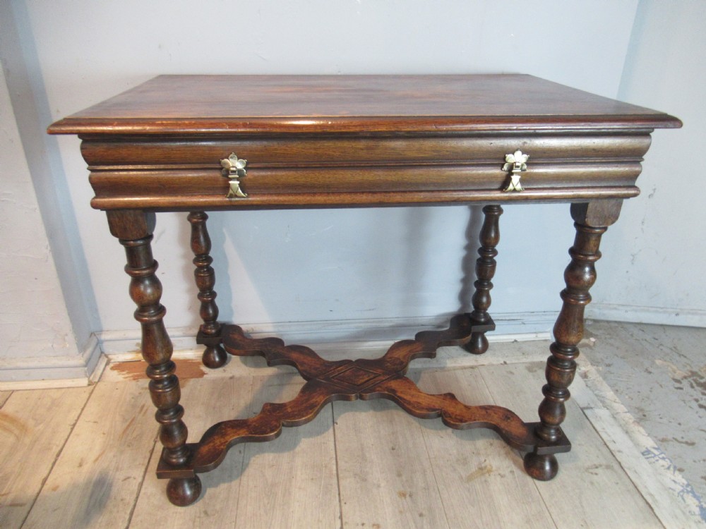 Oak Victorian period    side table  View X