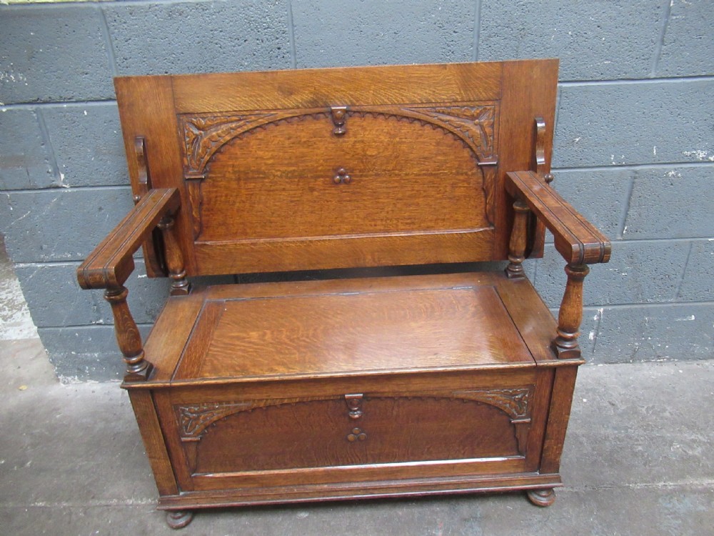 1920s  Oak  Monks bench seat 