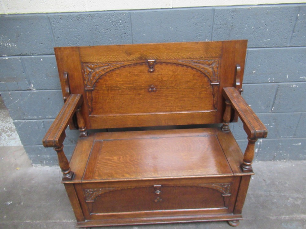 1920s  Oak  Monks bench seat  View II
