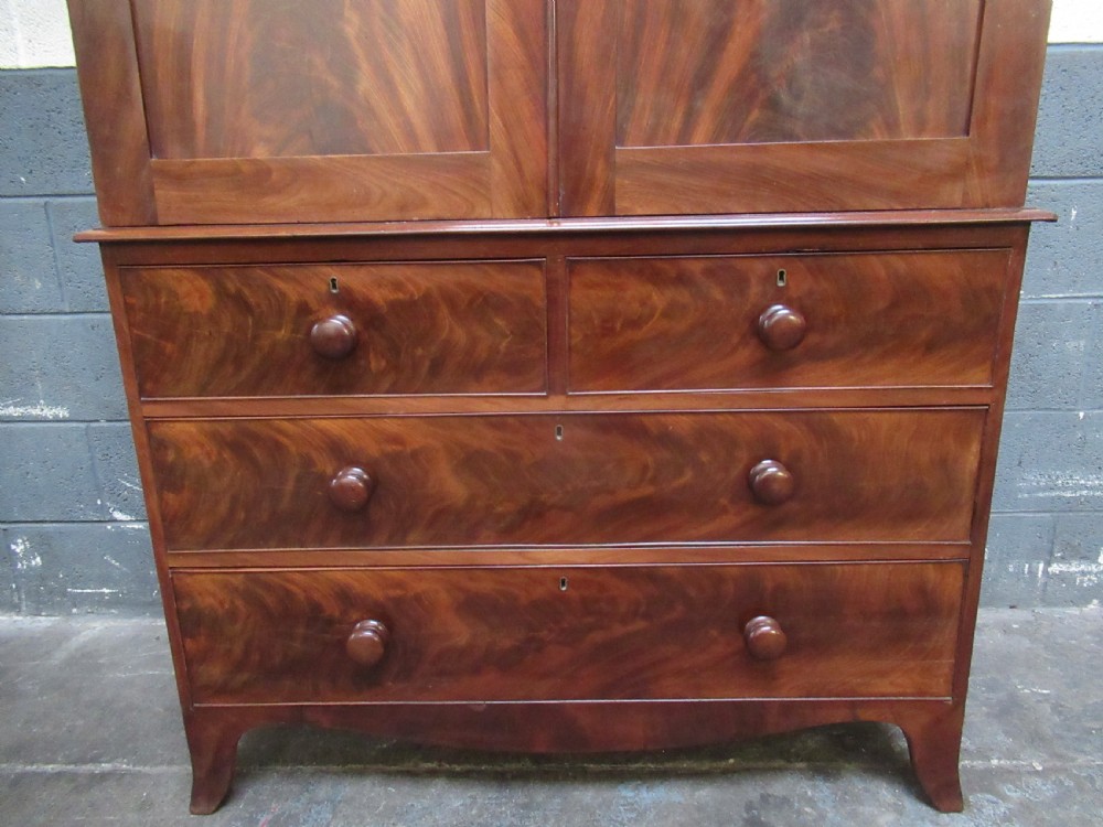 Victorian period   mahogany press type wardrobe View III