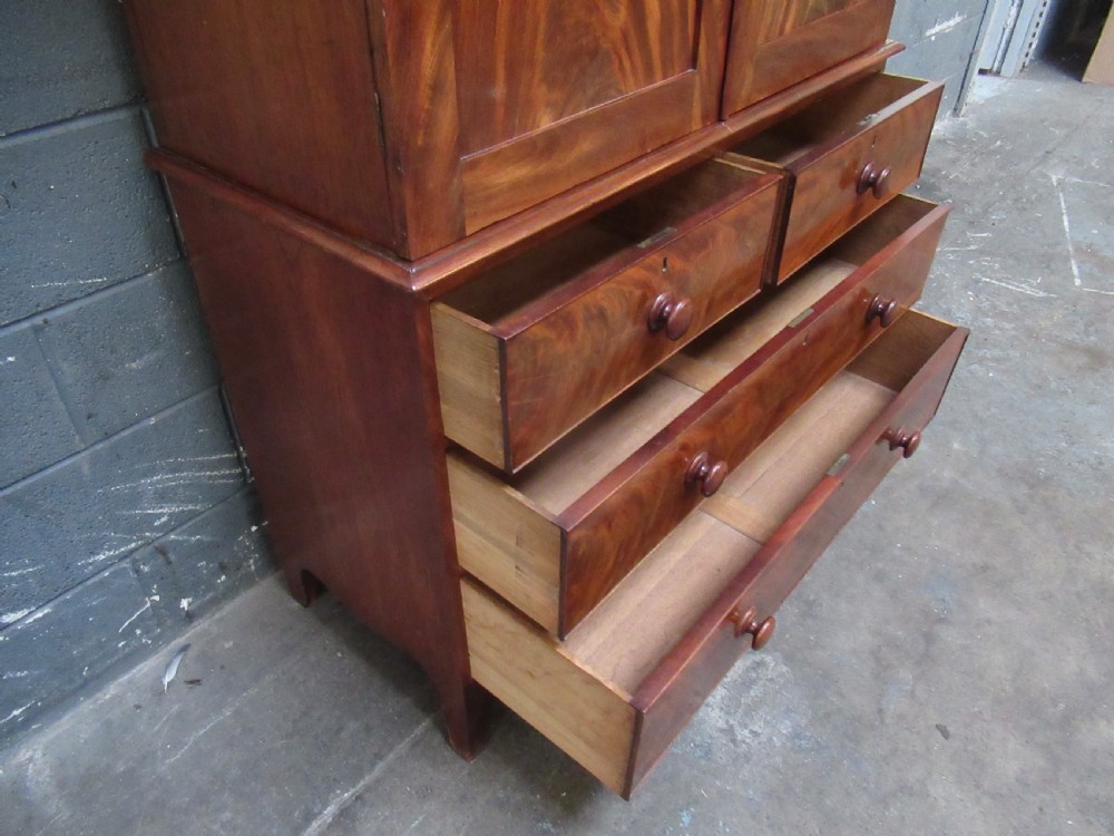 Victorian period   mahogany press type wardrobe View VI
