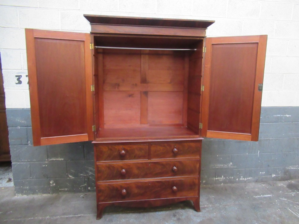 Victorian period   mahogany press type wardrobe View X
