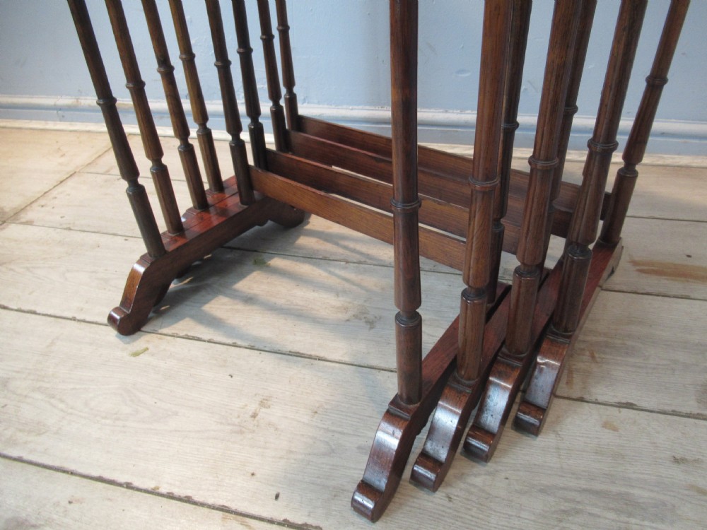 Edwardian period mahogany  nest of four tables View VI